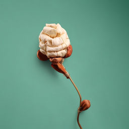 Сухоцвет на бамбуковом стебле, 150 см, белый