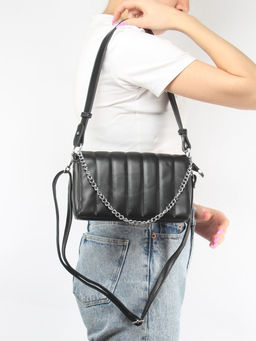Сумка женская искусственная кожа UMUP-2023-076, 1отд, плечевой ремень, черный SALE 258662 - Adelia фото 10