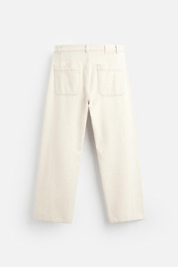 RELAXED FIT COTTON AND HEMP JEANS - Zara фото 7