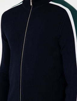 Lacivert Slim Fit Y_n Kar___ml_ Fermuarl_ Triko H_rka - Pierre cardin фото 7