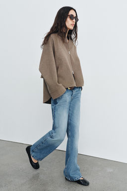 WOOL BLEND JACKET WITH ZIP ZW COLLECTION - Zara фото 9