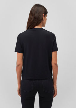 Lux Touch Siyah Basic Tisort - Mavi фото 5