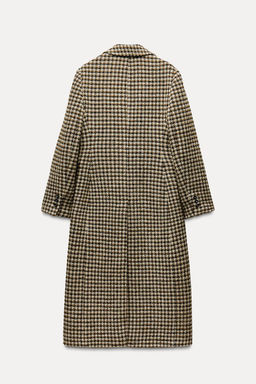 ZW COLLECTION LONG CHECK COAT - Zara фото 4
