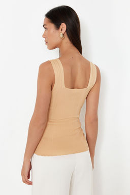 Camel-Ekru Basic Ikili Paket Top Ince Bluz TWOSS24BZ00623