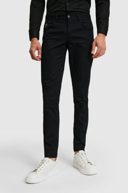 Erkek Slim Fit Siyah Kanvas / Chino Pantolon