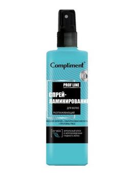 "Compliment" PROF LINE Спрей - Ламинирование д/волос Разглаживающий (200мл).12 /642242/