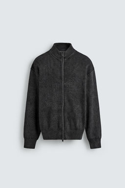 WASHED TEXTURED KNIT CARDIGAN - Zara фото 8