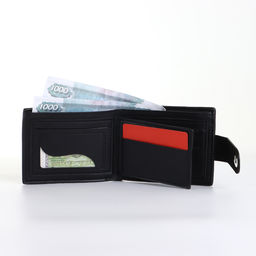 Портмоне мужское на магните, чёрное