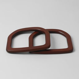 Ручки для сумки деревянные, 12×12.9 см, 2 шт., коричневые