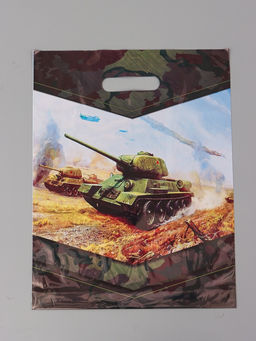 Цена за 50 шт. Пакет подарочный "Танклегенда" 40 х 31 см 60 мкм