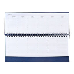 Планинг недатированный 100 х 300 мм, 56 листов, на гребне, обложка из искусственной кожи, синий - Calligrata фото 6