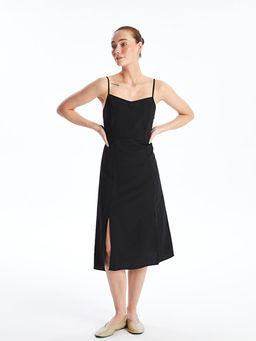 Kalp Yaka D?z Ask?l? Elbise