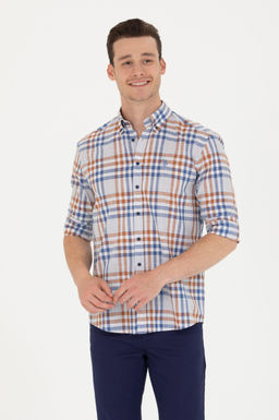 U. S. Polo Assn Мужская рубашка в клетку с камнем - U.s. polo assn фото 3