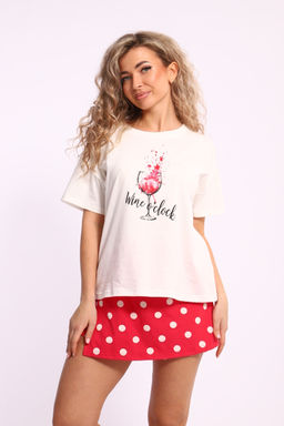 Костюм Натали 88116 футболка и шорты-юбка комбинированная фото 2