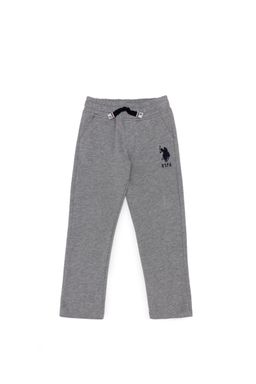 Серые меланжевые вязаные брюки для мальчика - U.s. polo assn фото 2