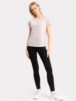 Футболка женская бежевая с принтом линии линии на бежевом 302637