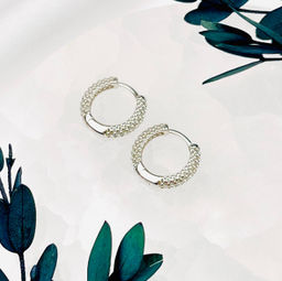 Швензы серьги "Конго" родированные