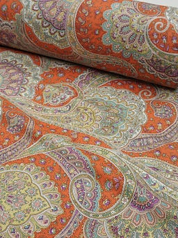 Сатин Восточная краса цв.оранжевый, ш.2.5м, хлопок-100%, 115гр/м.кв