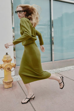KNIT MIDI SKIRT - Zara фото 6
