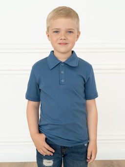 Футболка поло детская джинс 659 (128, 64)
