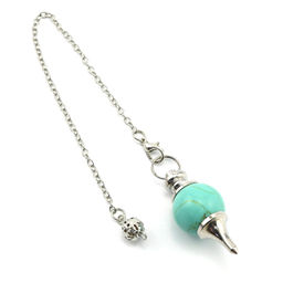 Маятник купол из бирюзы (имитация) 18*18*41мм