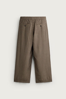 PANTAL?N CINTURA JOGGER ESTAMPADO / Marr?n - Zara фото 7