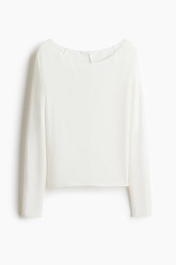 Top en punto fino con escote barco - H&m фото 2