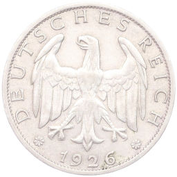 Монета 1 рейхсмарка 1926 года A Германия