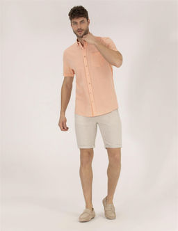 Turuncu Regular Fit K_sa Kollu G_mlek
