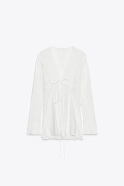 ZW COLLECTION BLOUSE WITH TIES - Zara фото 24