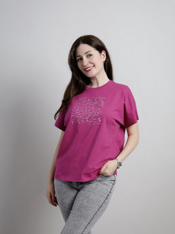 CRB wear/CSMW 60396-46 Футболка женская,фуксия/Ex.Cherubino  фото 3