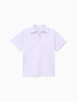 Футболка - поло женская MINAKU, размер 48-50 (XL), итерлок, белая