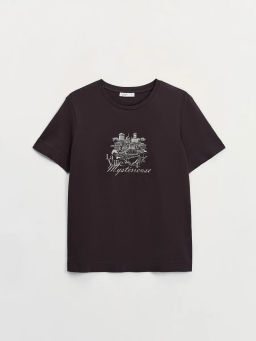 Футболка из хлопка с принтом ZR2605013422-27 / Zarina