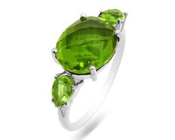 Кольцо из серебра султанит, Аманда