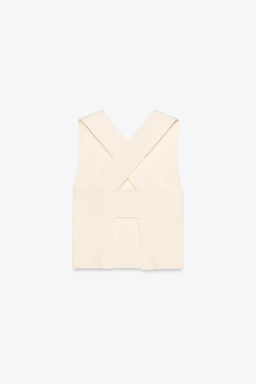 KNIT CUT-OUT BACK TOP - Zara фото 6