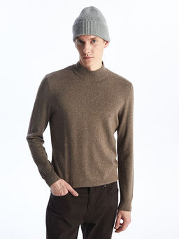 Yar?m Bal?k?? Yaka Erkek Triko Kazak