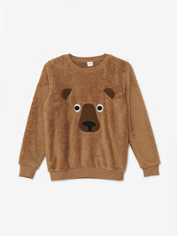 Bisiklet Yaka Pel?? Erkek ?ocuk Pijama ?st