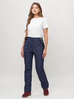 Полукомбинезон брюки горнолыжные женские темно-синего цвета 55221TS - SkiingBird фото 15