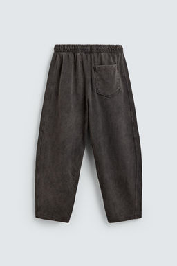 WASHED BALLOON FIT JOGGER TROUSERS - Zara фото 18