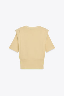 KNIT TOP WITH SHOULDER PADS - Zara фото 7