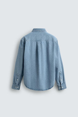 Рубашка Denim Regular Fit пастельно-голубая