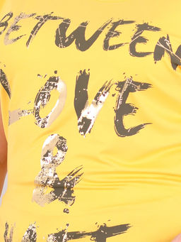 Футболка желтая с надписью - Almond фото 3