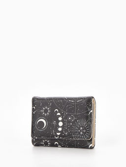 Кошелёк женский на кнопке, 10.5?2.5?8.5 см, с цветочным принтом, разноцветный