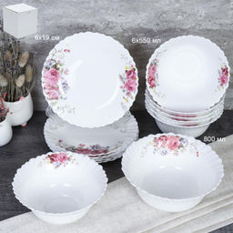 Столовый набор 13 предметов / 13/LHK670 (19010) /уп 4/ Розовая композиция