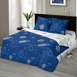 Постельное белье - Бязь Гравитация (АД) 2-спальный с Евро простыней (молния)