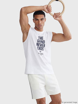 Bisiklet Yaka Bask?l? Erkek Sporcu Atleti