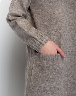 Платье из пуха яка 13094 серое