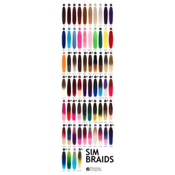 SIM-BRAIDS Канекалон двухцветный, гофрированный, 65 см, 90 гр, цвет русый/белый(#FR-14) - Queen fair фото 6