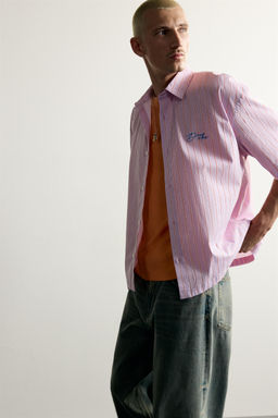 CAMISA BOXY FIT GR?FICOS ESTAMPADOS / Violeta - Zara фото 5
