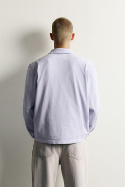 SUDADERA POLO LIGERA REGULAR FIT / Azul / Lavanda - Zara фото 3